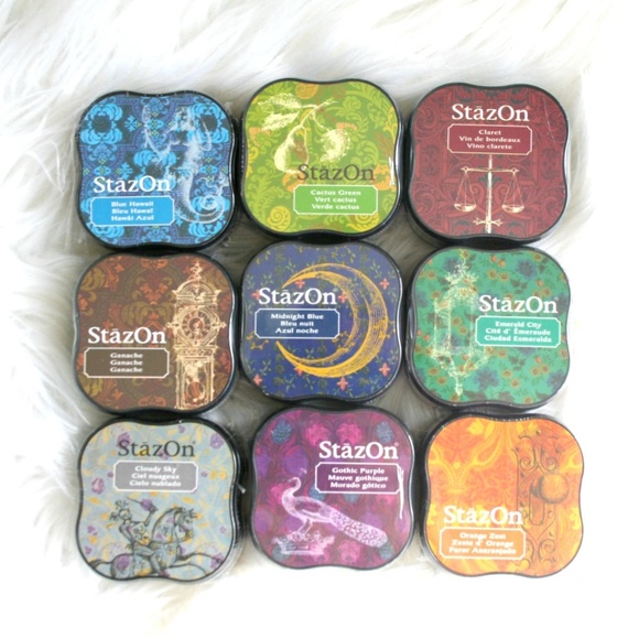 Tsukineko Other - Set of 9 colors midi ink pads StazOn sealed new